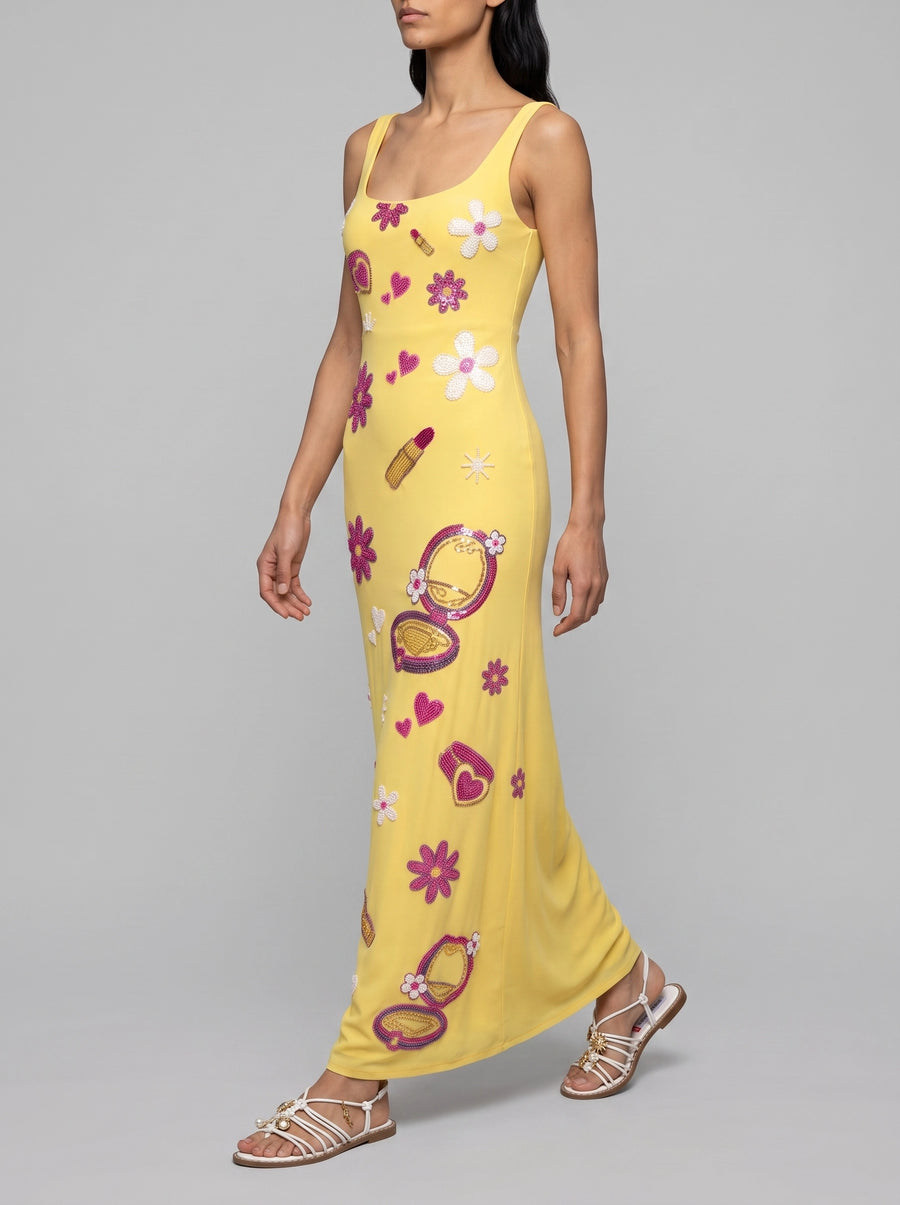 Totally Spies Lycra Long Dress Cosmetic Yellow