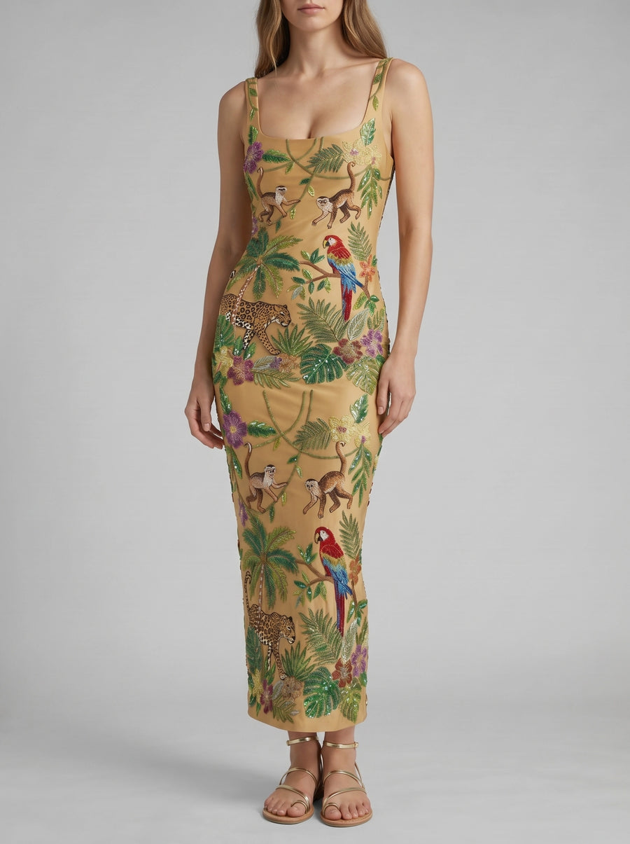 Tropica Gold Maxi Dress