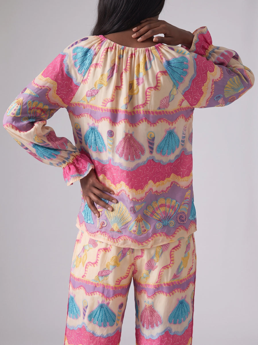 Shell Reverie Pink Multi Blouse