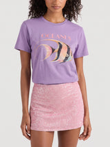 Oceanus Tropical Fish Purple T-Shirt