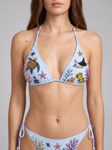 Manta Ray and Turtle Multi color Bikini Bottom