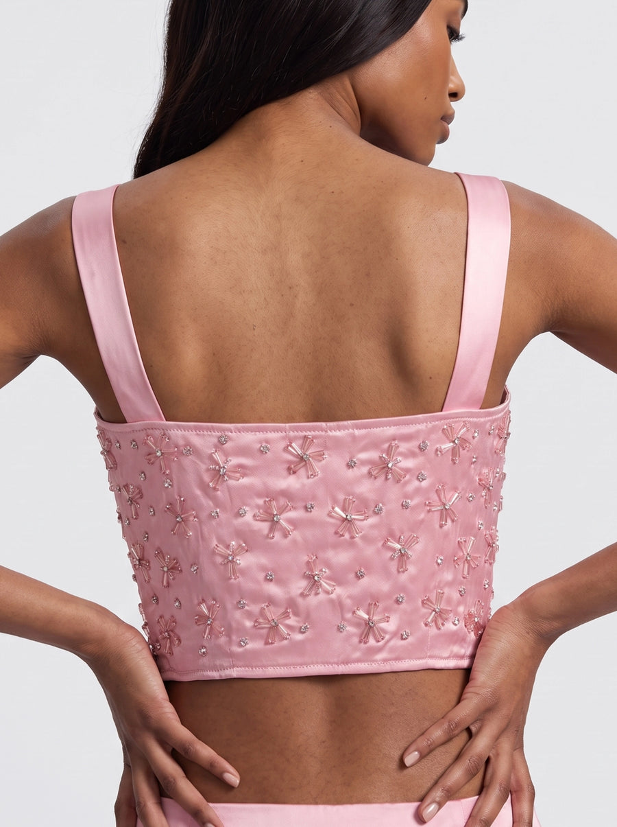 Pink Jewel Bloom Top