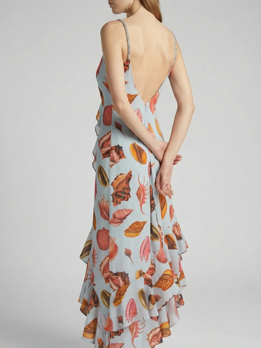 Nerissa Asymmetric Midi Dress