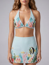 Moorish Idol Co-ord Skirt Blue