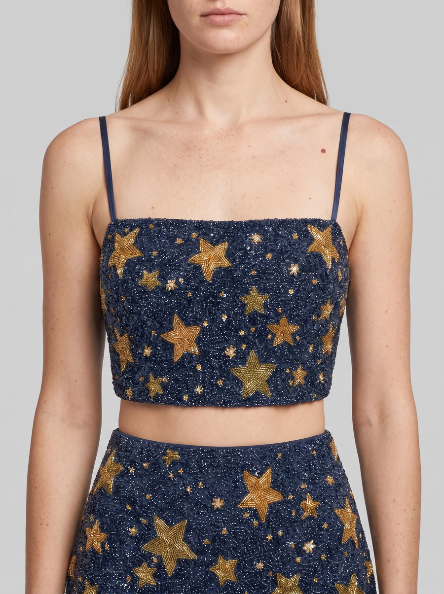 Celestial Night Navy Co-ord Top