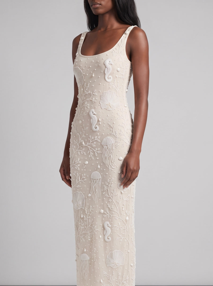 Coralie White Maxi Dress