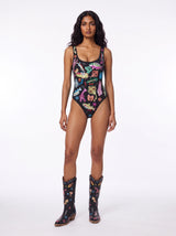 Arizona Embroidered Leather Boots-Multi Color