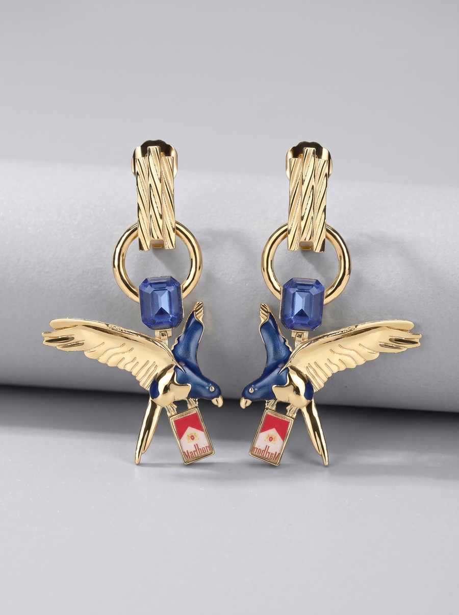 The Smoking Bird Earrings
