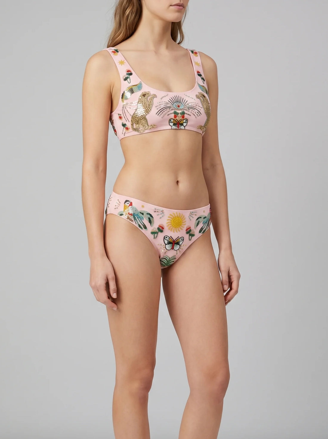 Aurelia Luxury Bikini Thick Strap Bikini Bottom Baby Pink