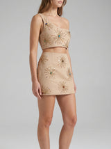 Callie Co-ord Top Light Brown