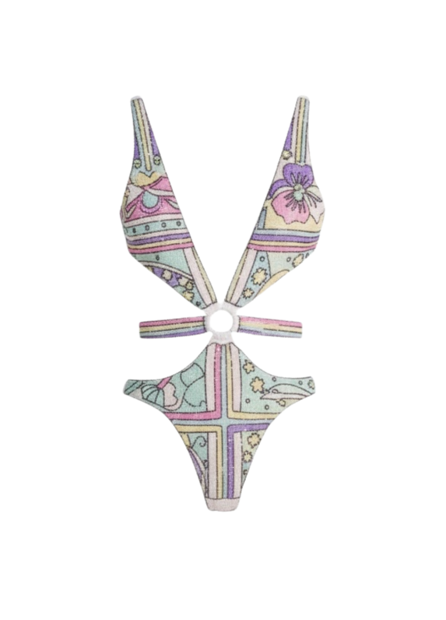 Carlotta Talia Beaded Swimsuit Multicolour