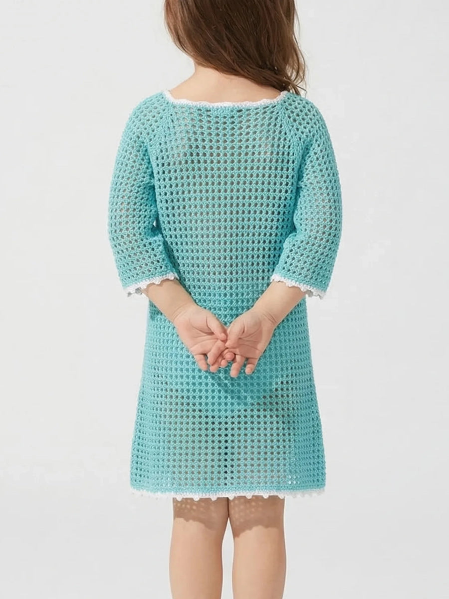 Blue Starfish Kids Crochet Dress