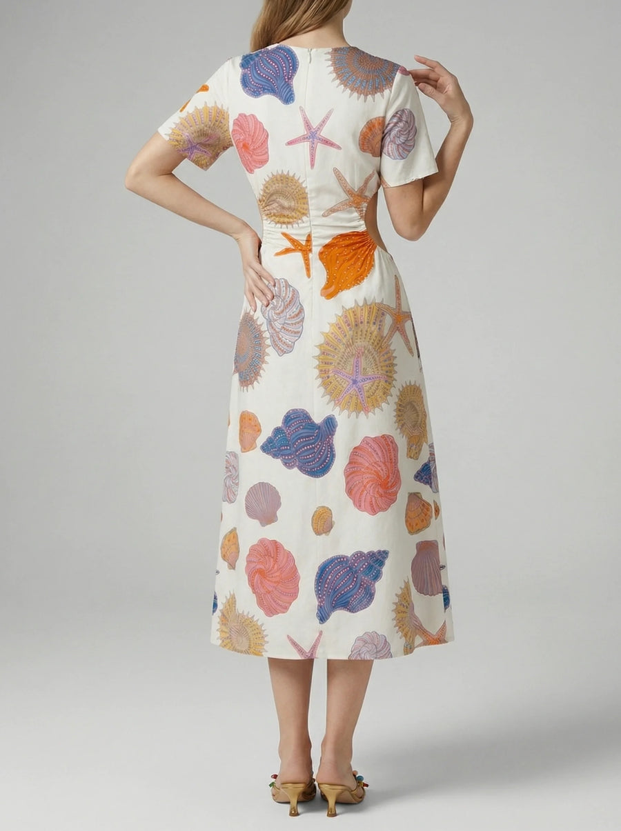 Lydia Midi Party Dress White