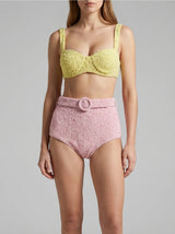 Heidi Hand Beaded Bikini Top Multi Colour