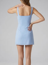 Crescent Shell Mini Dress- Lilac