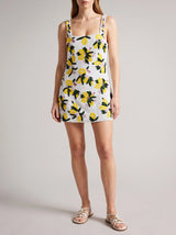 Lemon Blossom Multi Color Mini Dress