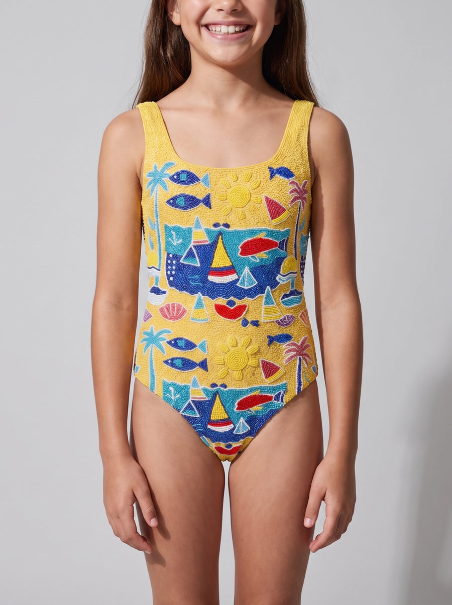Lume Swell Kids Swimsuit Multi Colour