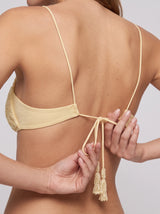 Nixie Triangle Shape Bikini Top - Yellow