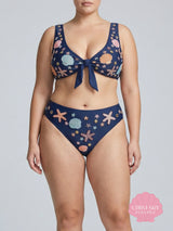 Orla Tie in the Middle Bikini Bottom Navy