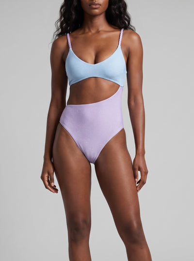 Luna Veil Sky Blue & Lilac Swimsuit