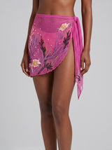 Underwater Golden Fish Pink Sarong