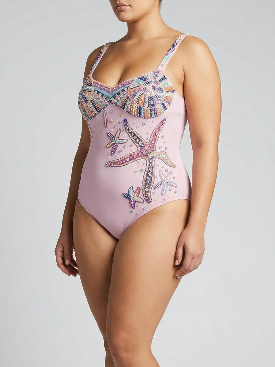 Selene Sea Shell Swimsuit in Pink