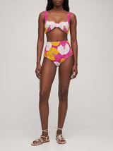 Oceanus x Zandra Rhodes Swirlshell Beaded Bikini Bottom Fuschia