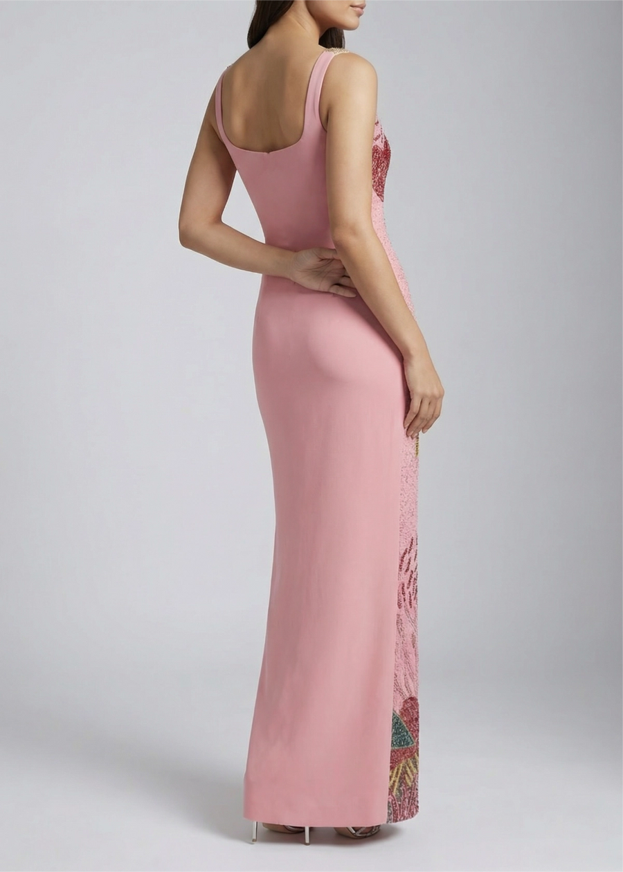 Oceanic Bloom Maxi Dress