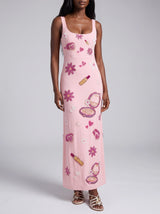 Totally Spies Lycra Long Dress Cosmetic Pink