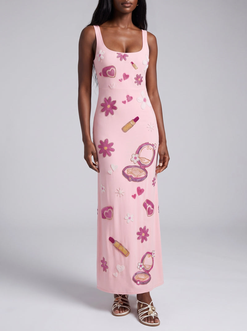 Totally Spies Lycra Long Dress Cosmetic Pink