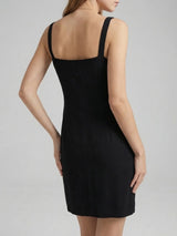 Gala Embellished Black Mini Dress