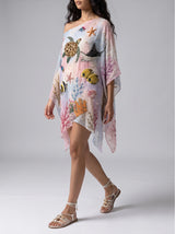 Sea Fantasy Pastel Multi Color Kaftan