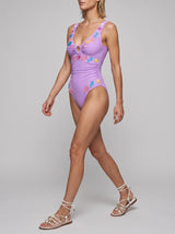 Oceanus Pearl Tide Purple Swimsuit