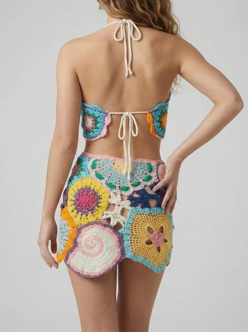 Viera Patchwork Crochet Top