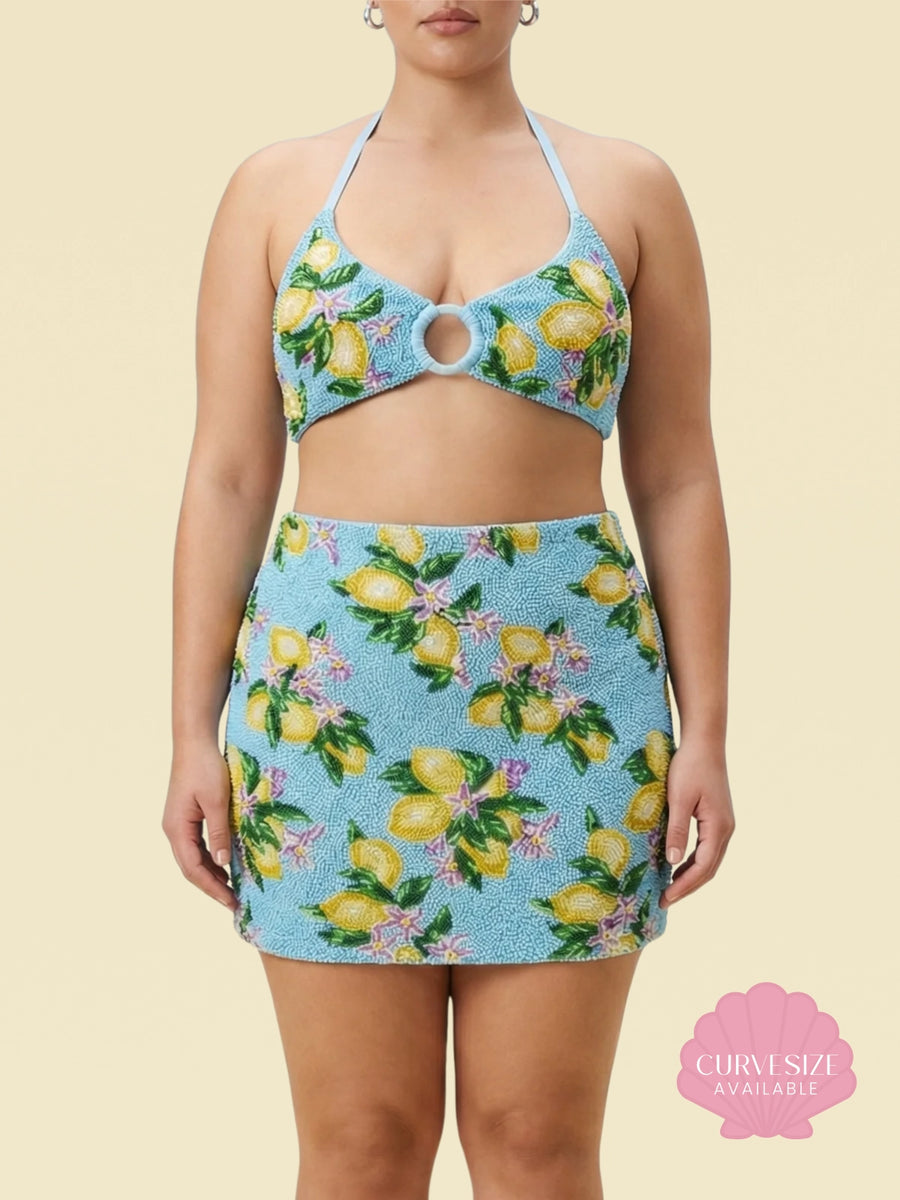 Lemon Blossom Bikini Co-Ord Top