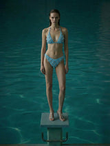 Calliope Luxury Crystal Bikini Bottom  Blue in stock