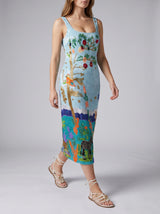 Safari Lagoon Beaded Maxi Dress