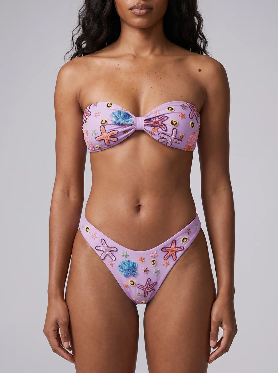 Quinn Clasp Closure Bikini Top Lilac