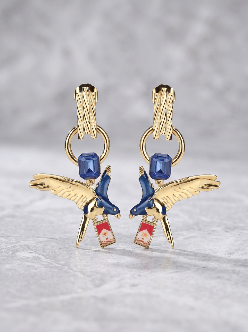The Smoking Bird Earrings