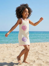 Shell White Crochet Kids Dress