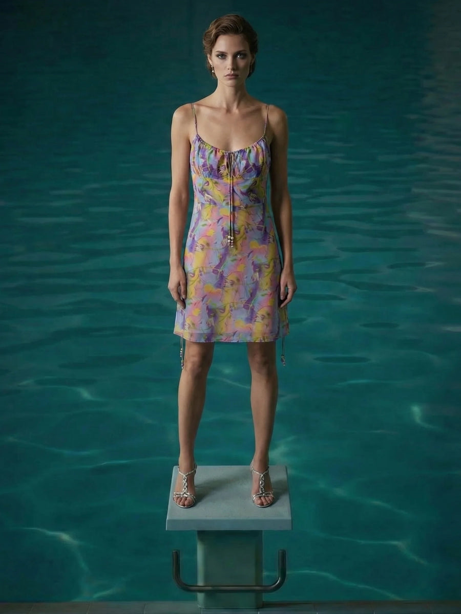 Tropical Blossom Mini Dress