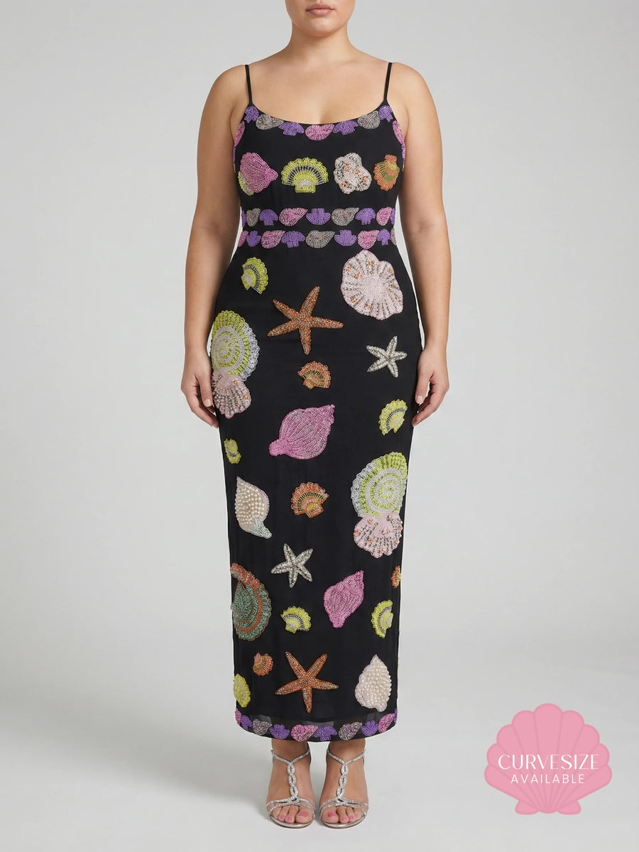 New York Strapped Dress- Black