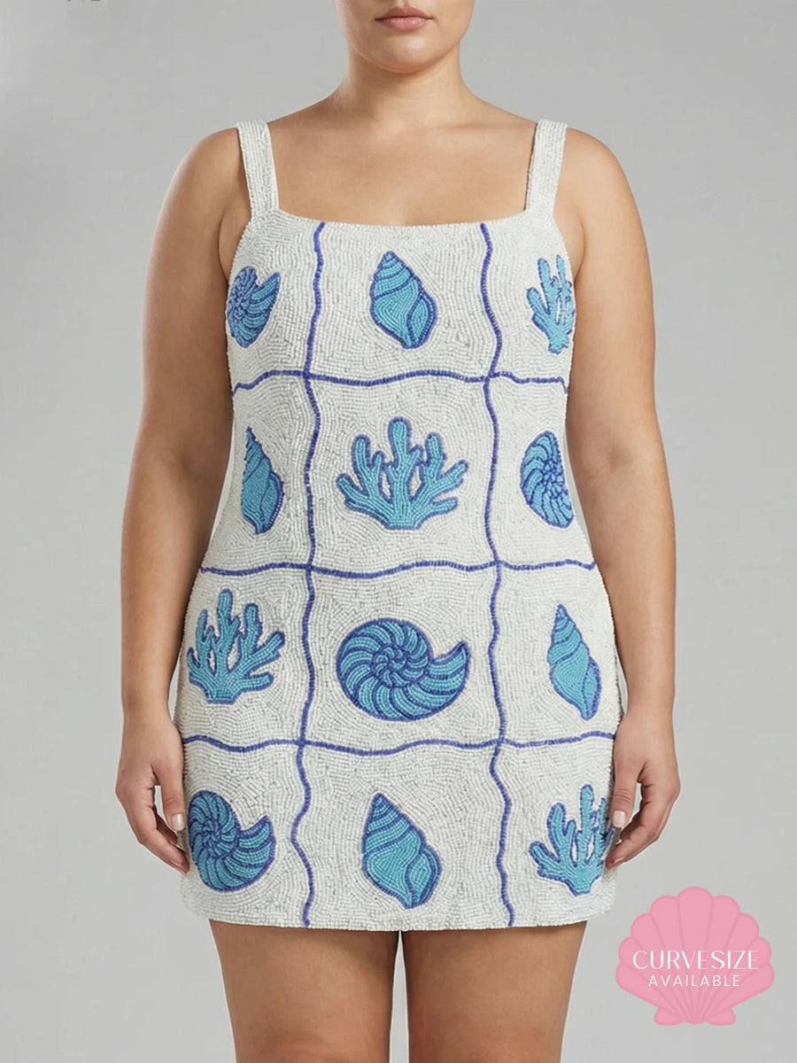 Mosaic Marine Mini Dress