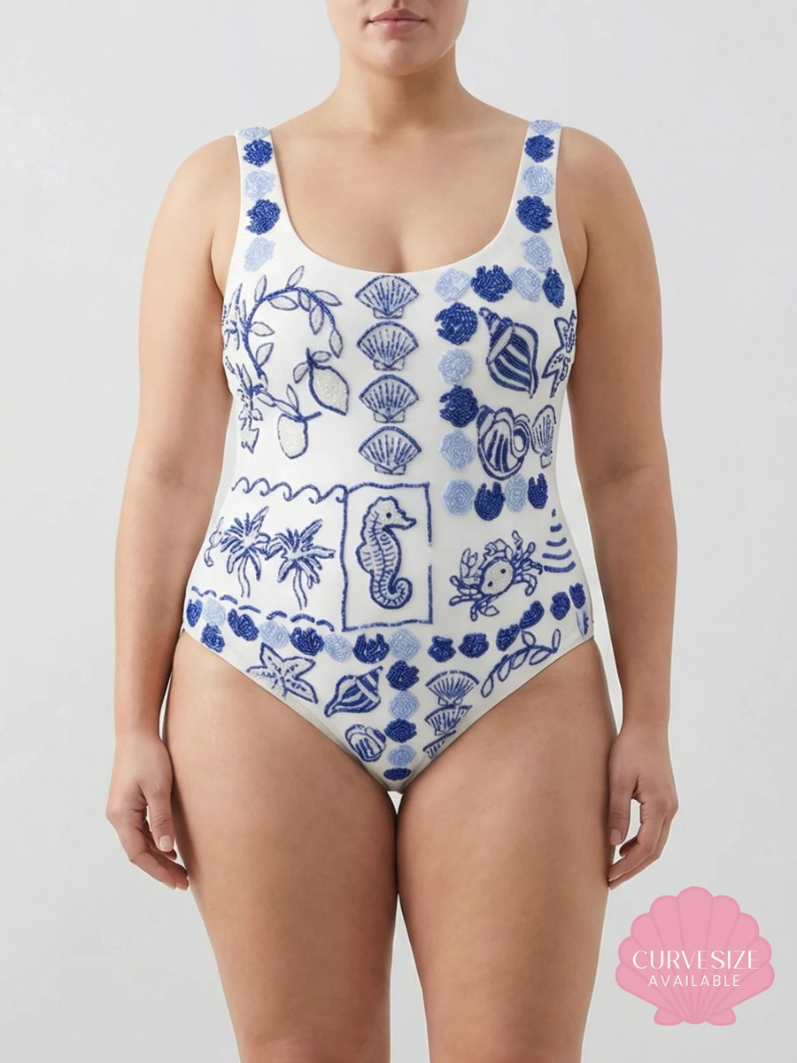 Marie Sea Fully Beaded Swimsuit