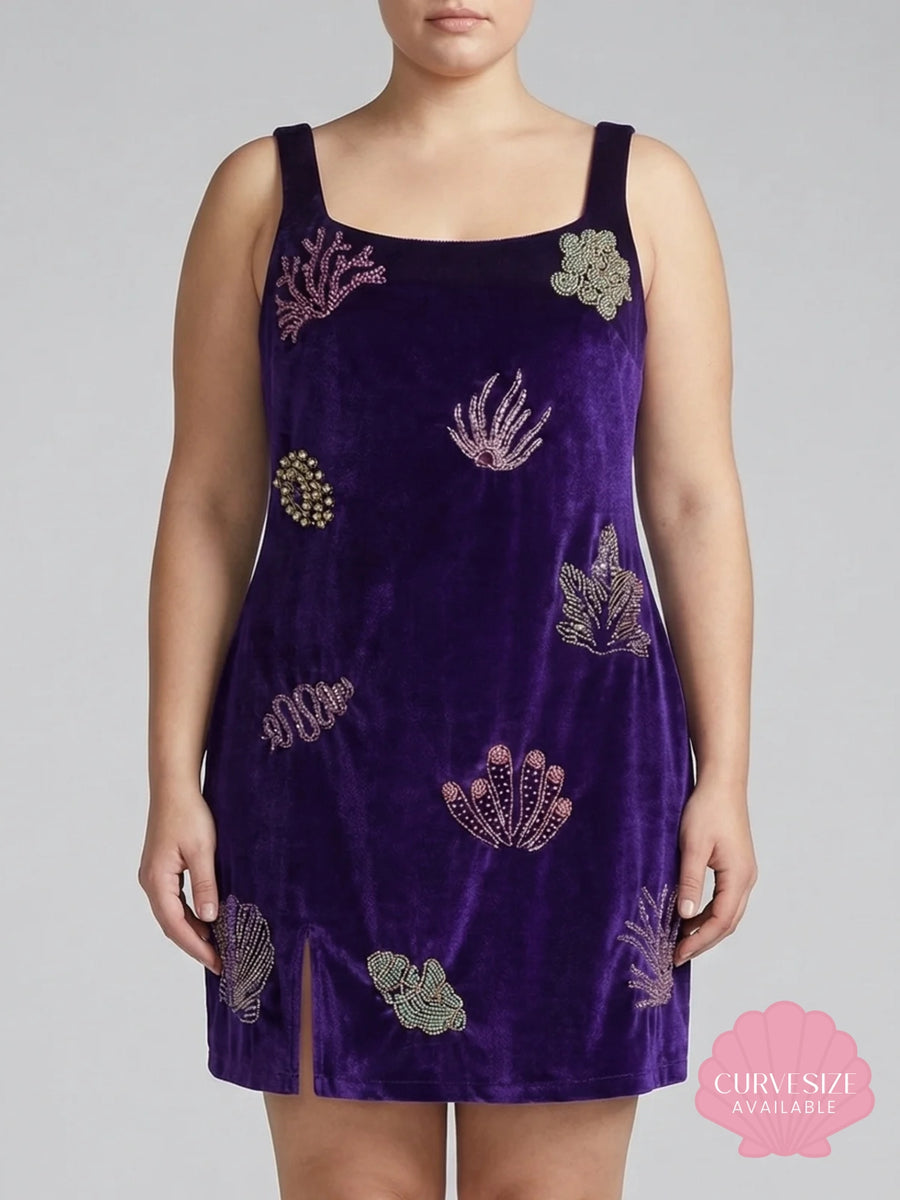 Coral Purple Mini Dress