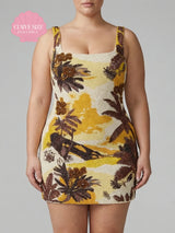 Kulani Kinis x Oceanus Golden Sunset Beaded Mini Dress