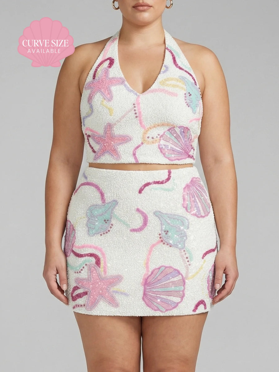 Celeste Beaded Co ord Skirt