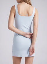 Riviera Coral Hand-Beaded White Mini Dress