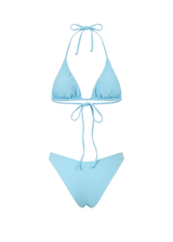 Calliope Luxury Crystal Bikini Bottom Aqua & White