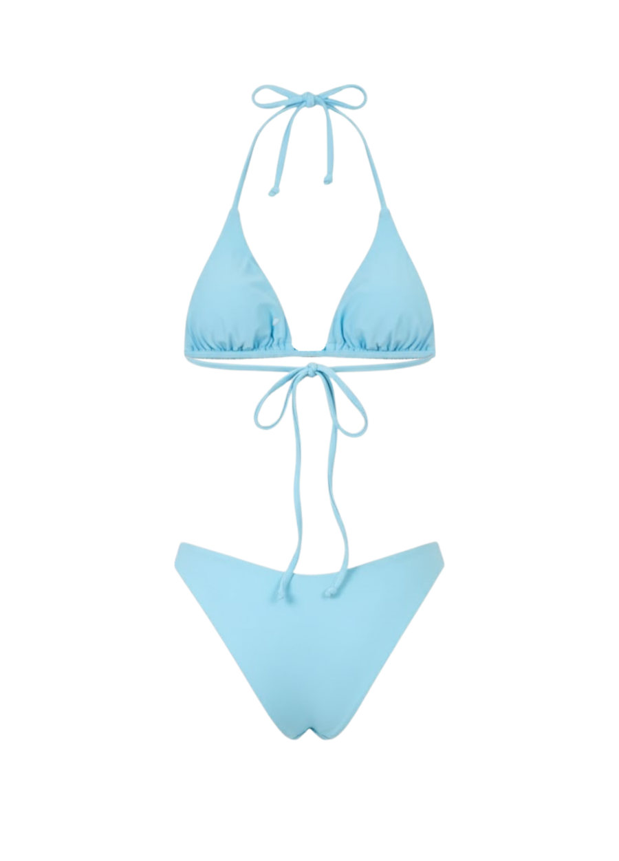 Calliope Luxury Crystal Bikini Top - Aqua